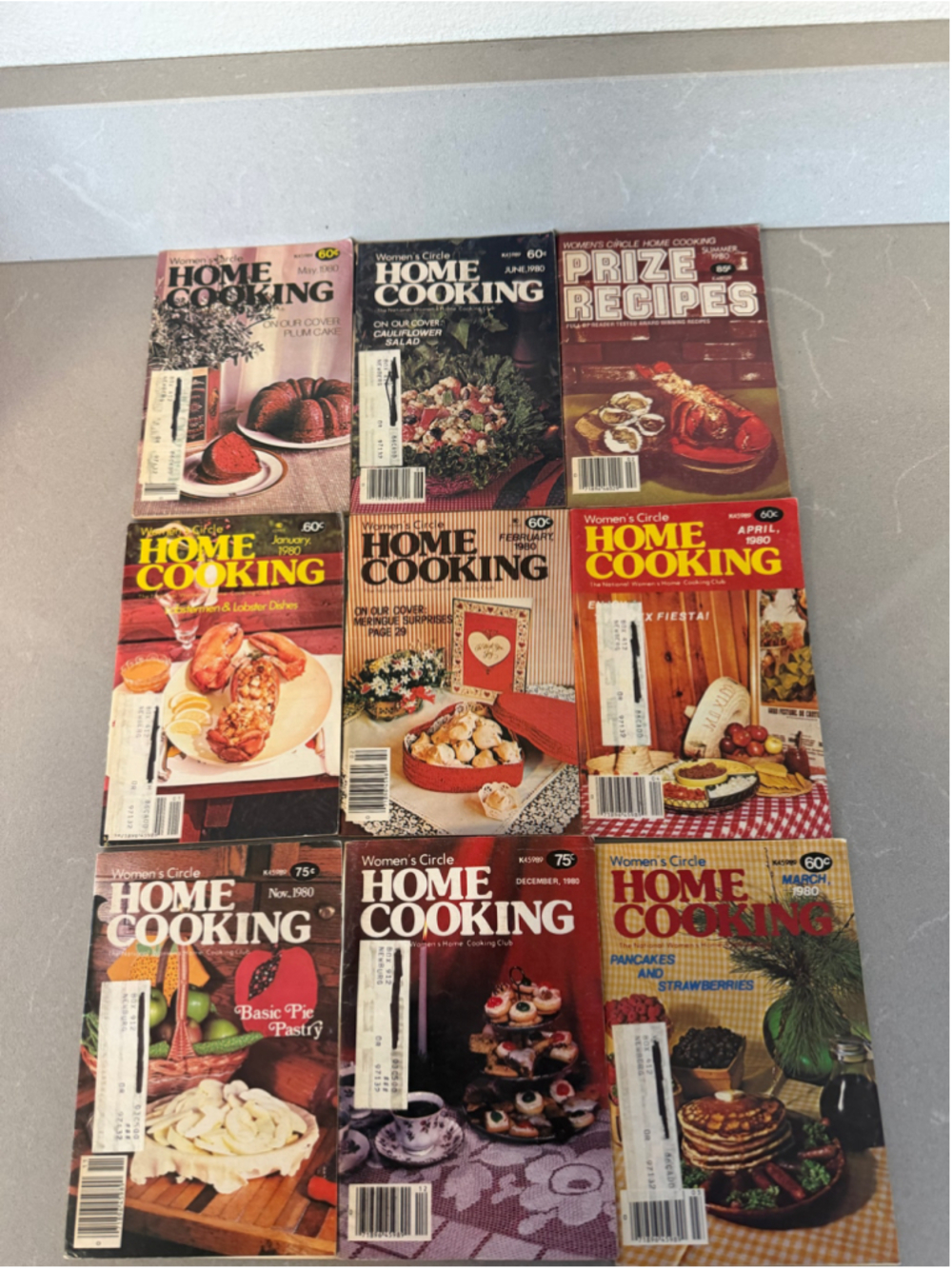 Vintage 1980 Women’s Circle Home Cooking Magazines Lot of 9 Prize Recipes